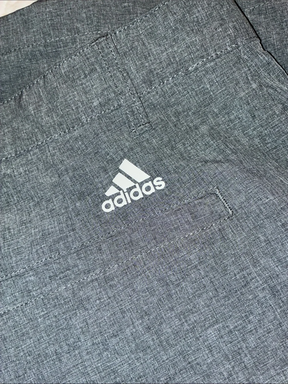 adidas Men's Gray Flat-Front Shorts